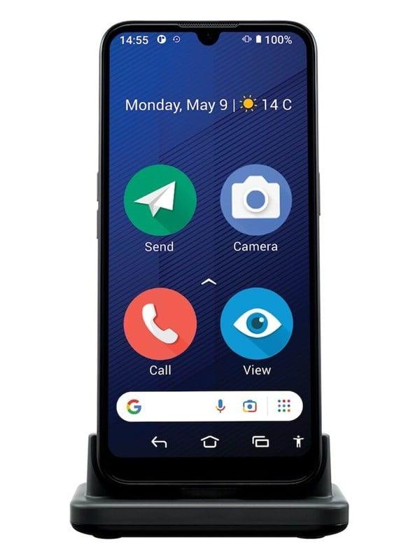 Doro 8210 Mobil med 64GB og Dock - Mørkeblå