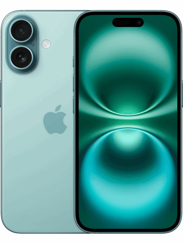 iPhone 16 128GB Teal - Super Retina XDR, 5G, Dual SIM
