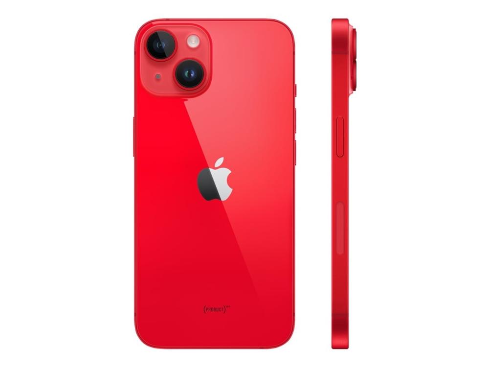 Iphone 14   (product) Red   5g Smartphone   Dual Sim   Intern Hukommelse 256 Gb   Oled Skærm   6.1"   2532 X 1170 Pixels   2x Bagkameraer 12 Mp fra Apple