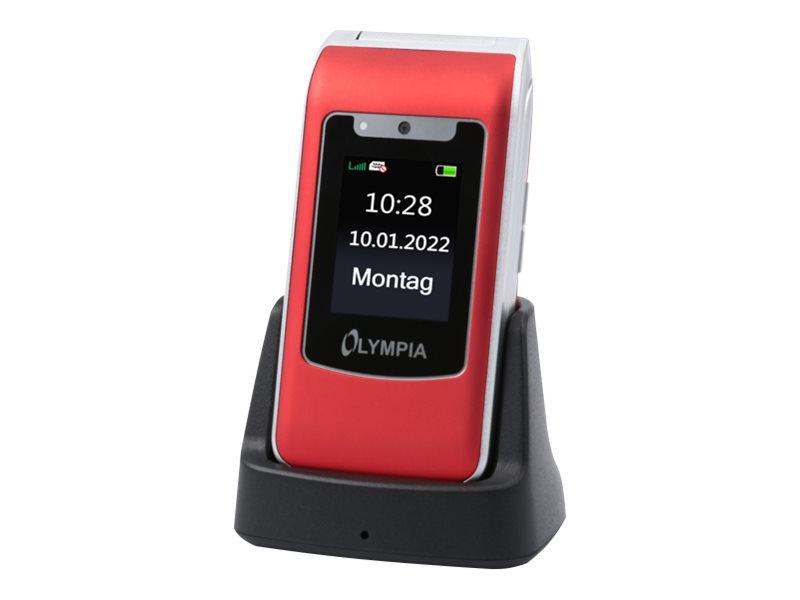 Style Duo   4g Funktionstelefon   Dual Sim   Ram 48 Mb   Microsd Slot   Lcd Skærm   Rød fra Olympia