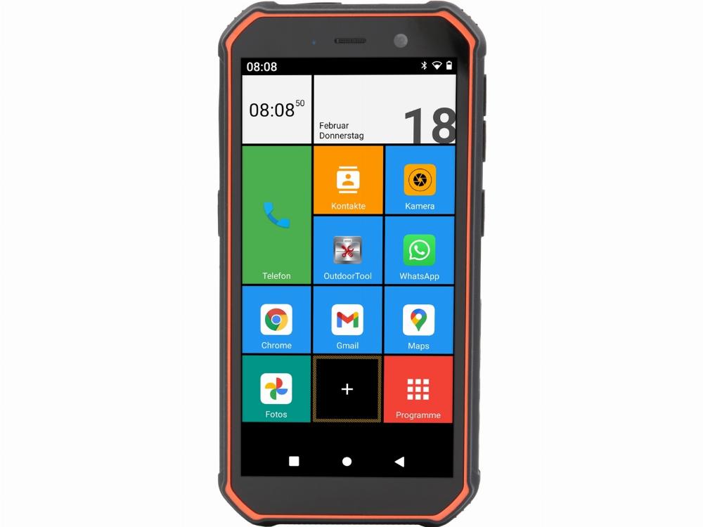 Trek, 14 Cm (5.5"), 3 Gb, 32 Gb, 13 Mp, Android 10, Sort, Orange fra Olympia