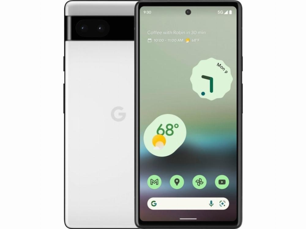Pixel 6a , 15,5 Cm (6.1"), 1080 X 2400 Pixel, 6 Gb, 128 Gb, 12,2 Mp, Hvid fra Google