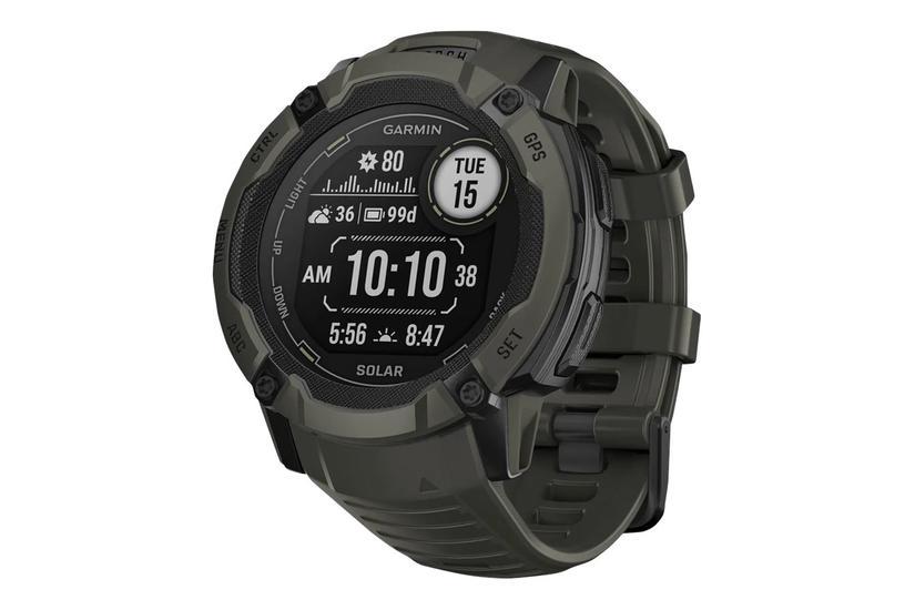 Instinct 2x Solar   Fiberforstærket Polymer   Ja Smart Ur Med Bånd   64 Mb   Mosgrøn fra Garmin