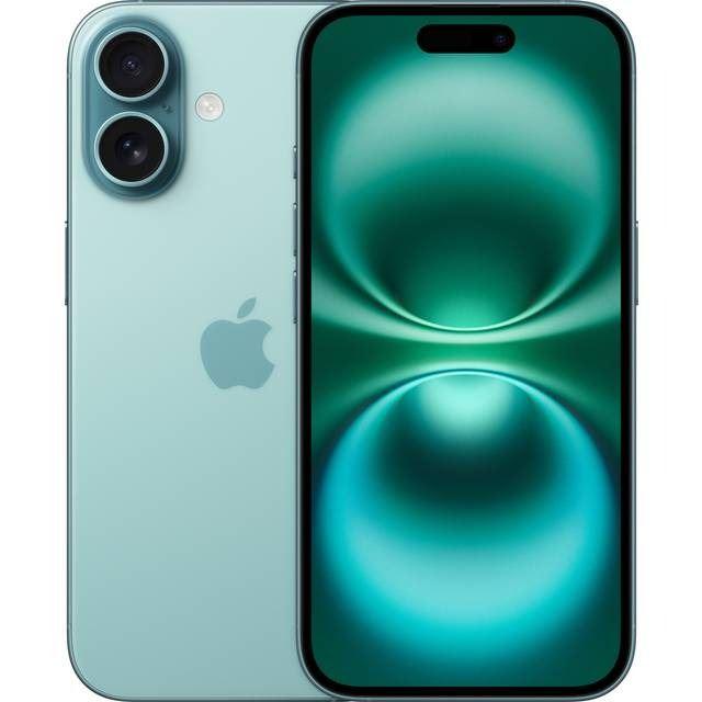 Apple iPhone 16 (128GB Teal) - Uden abonnement, tilbud!