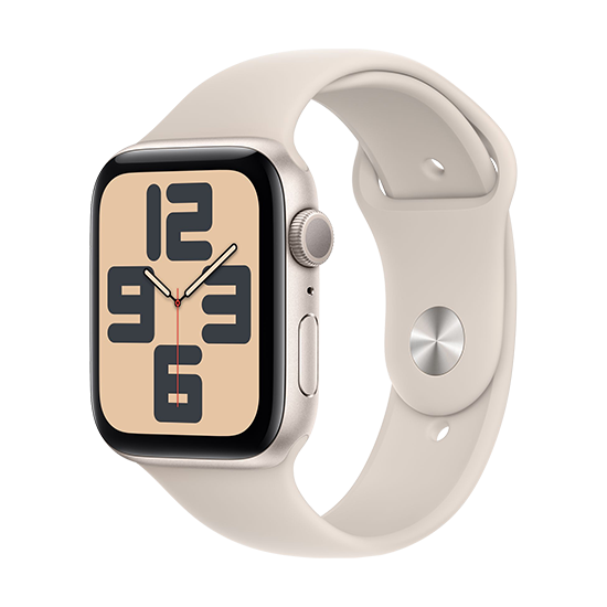 Apple Watch SE2 (2023) 44mm Starlight Aluminium med Sportbånd