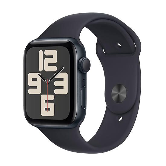 Apple Watch SE (2023) 44mm Aluminium med Sport Band - Midnight