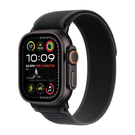Apple Watch Ultra 2 LTE 49mm Titan med Trail Loop - Sort