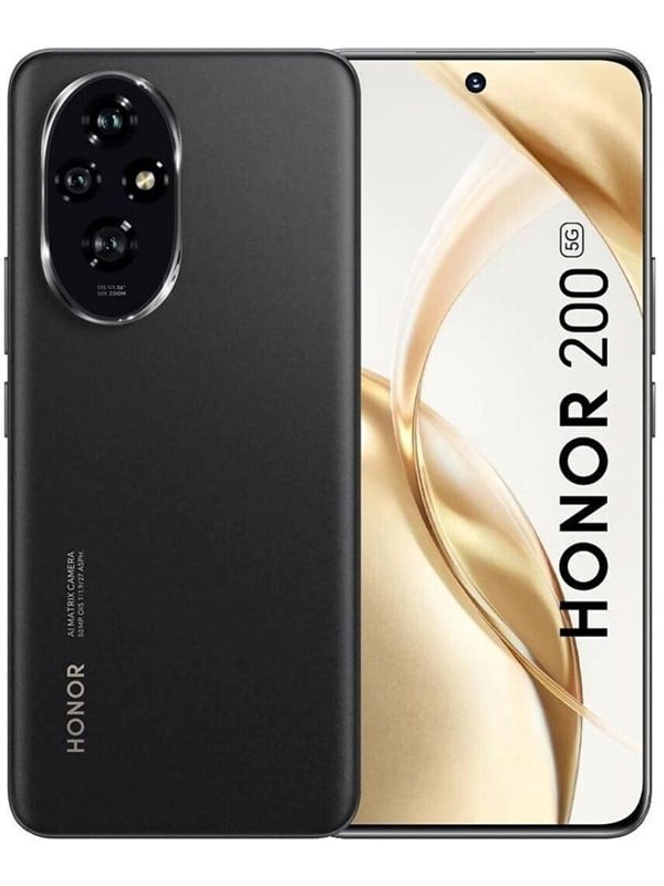 Honor 200 - 256GB, 8GB RAM, Sort Mobil med 5G