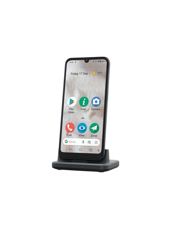 Doro 8110 4G Smartphone 32GB med Cradle - Grå