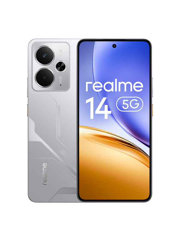 Realme 14 5G Smartphone - 256GB, 12GB RAM, Mecha Silver