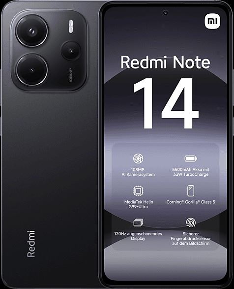 Xiaomi Redmi Note 14 5G (256GB) - Midnight Black Tilbud