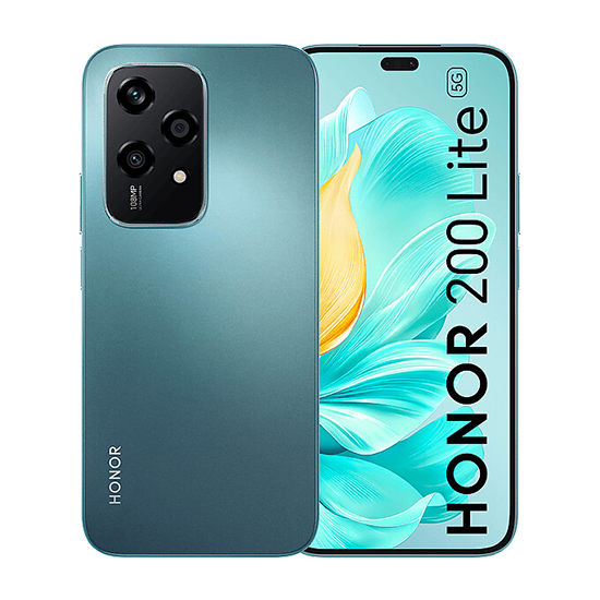 Honor 200 Lite 5G - 256GB Cyan Green Uden Abonnement