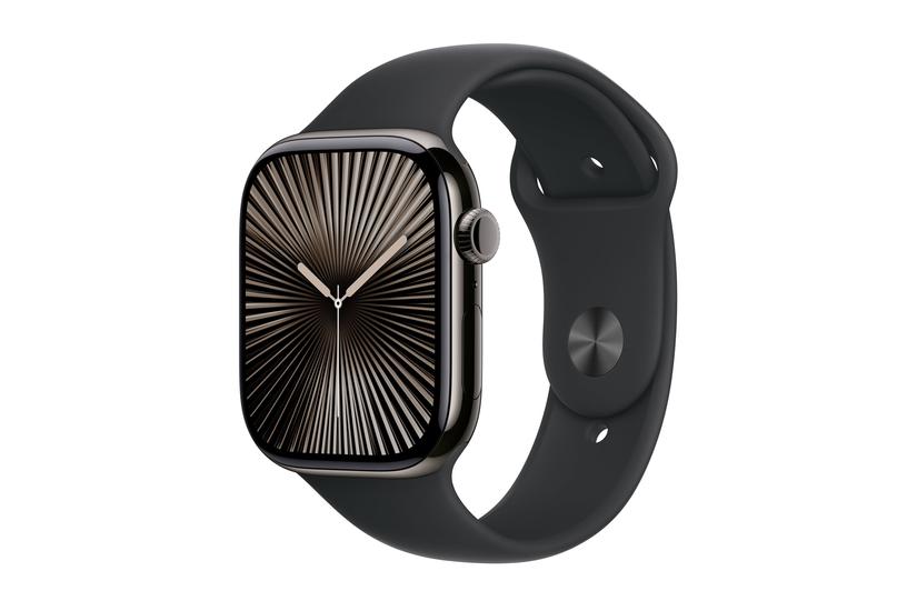 Watch Series 10 (gps + Cellular)   Skifer Titanium   Smart Ur Med Sportsbånd   Sort   64 Gb fra Apple