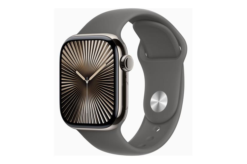 Watch Series 10 (gps + Cellular)   Naturlig Titanium   Smart Ur Med Sportsbånd   Stengrå   64 Gb fra Apple