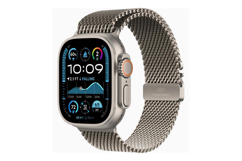 Watch Ultra 2   Naturlig Titanium   Smart Ur Med Milanesisk Løkke   Naturlig   64 Gb fra Apple